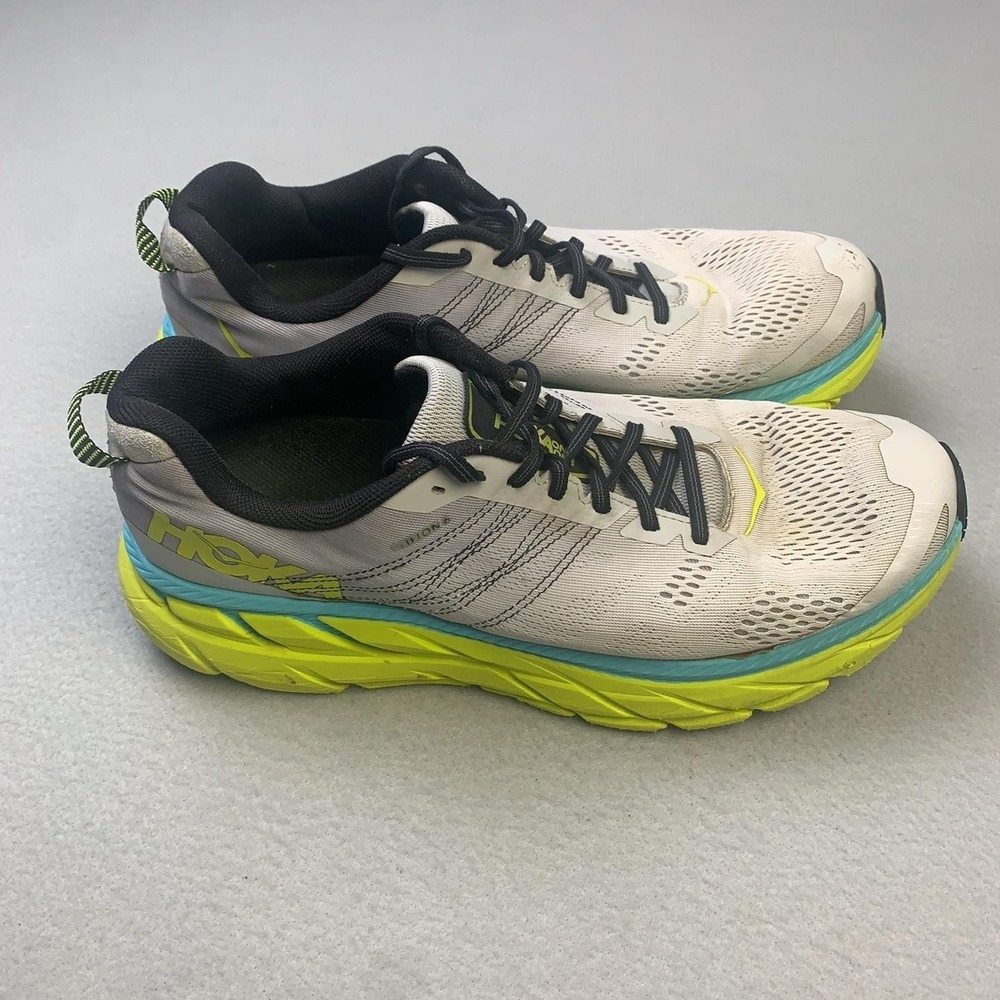 Hoka One One Clifton Shoes Mens Size 12 Gray Cushioned Running Sneakers